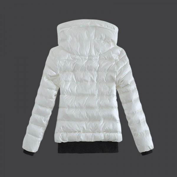 Moncler Donna giubbotti doppia Collari Bianco Presa M1011